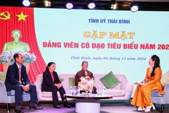 Giao lưu, tọa đàm với các đảng viên có đạo tiêu biểu trên địa bàn tỉnh Thái Bình.