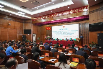 Đại biểu dự hội nghị triển khai kế hoạch phát triển kinh tế-xã hội năm 2024 tại tỉnh Điện Biên.