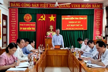 Tại Kỳ họp thứ 16, Ủy ban Kiểm tra Tỉnh ủy Bình Thuận quyết định thi hành kỷ luật Cảnh cáo đối với ông Lê Văn Long, nguyên Chủ tịch Ủy ban nhân dân huyện Bắc Bình.