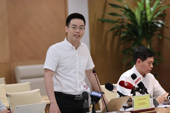 Ông Trần Quang Hưng, Phó Cục trưởng Cục An toàn thông tin tại cuộc họp báo ngày 5/5.