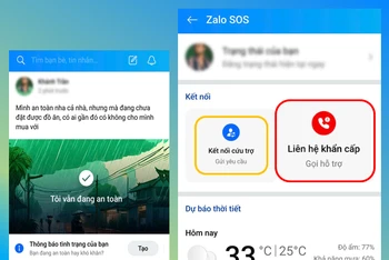 Zalo bật tính năng SOS hỗ trợ khẩn cấp người dân bị ảnh hưởng bởi bão số 3.