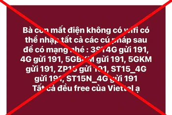 Viettel khuyến cáo đây là thông tin không chính xác.