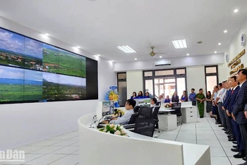 Trung tâm IOC huyện Bảo Lâm có 9 hệ sinh thái được cập nhật dữ liệu liên tục về phòng điều hành trung tâm.