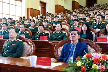 Các đại biểu tham dự Lễ khai giảng năm học mới 2023-2024 tại Học viện Lục quân.