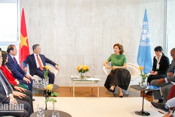 Buổi làm việc giữa Tổng Bí thư, Chủ tịch nước Tô Lâm và bà Audrey Azoulay, Tổng Giám đốc UNESCO.