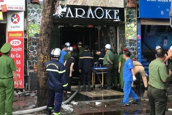 Nơi xảy ra cháy là quán karaoke đang sửa chữa.