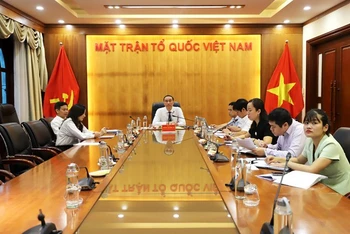 Quang cảnh Hội nghị trực tuyến tại Hà Nội.