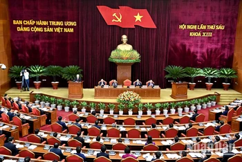 Quang cảnh Hội nghị lần thứ 6 Ban Chấp hành Trung ương Đảng khóa XIII.