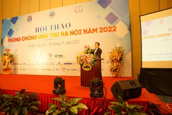 GS, TS Trần Văn Thuấn, Thứ trưởng Bộ Y tế phát biểu tại Hội thảo.