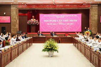 Các đại biểu biểu quyết thông qua chương trình Hội nghị.