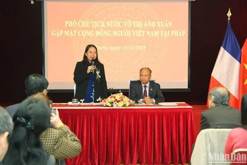 Phó Chủ tịch nước Võ Thị Ánh Xuân đánh giá cao truyền thống đoàn kết, hướng về quê hương của cộng đồng người Việt tại Pháp.