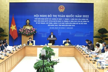 Thủ tướng Phạm Minh Chính chủ trì Hội nghị đô thị toàn quốc.