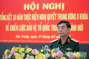 Đại tướng Phan Văn Giang phát biểu chỉ đạo Hội nghị.