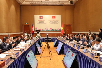 Toàn cảnh Hội nghị Bộ trưởng Lao động Việt Nam-Campuchia.