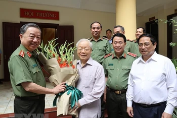 [Ảnh] Tổng Bí thư chỉ đạo Hội nghị Đảng ủy Công an Trung ương