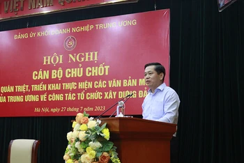 Đồng chí Nguyễn Long Hải phát biểu kết luận hội nghị.