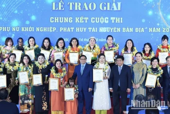Lễ trao giải Chung kết toàn quốc cuộc thi “Phụ nữ khởi nghiệp, phát huy tài nguyên bản địa” năm 2023. 