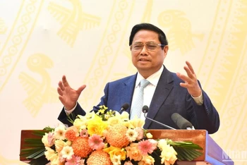 Thủ tướng Phạm Minh Chính dự và chỉ đạo Hội nghị, (Ảnh: TRẦN HẢI)