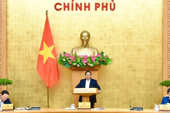 Thủ tướng Phạm Minh Chính chủ trì phiên họp. (Ảnh: TRẦN HẢI)