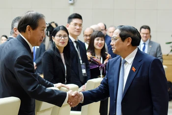 [Ảnh] Thủ tướng Phạm Minh Chính tiếp các doanh nghiệp của Hội đồng Kinh doanh Hoa Kỳ-ASEAN