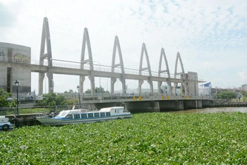Cống kênh Nhánh, thành phố Rạch Giá, tỉnh Kiên Giang. 