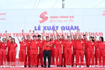 Lễ xuất quân chương trình "Hành trình đỏ" năm 2023, tại Kiên Giang.