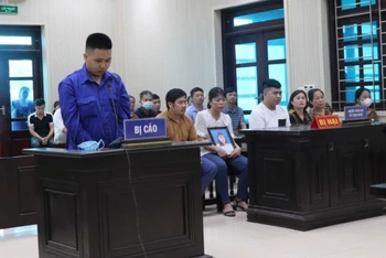 Bị cáo Phan Thanh Hoàng tại phiên tòa.