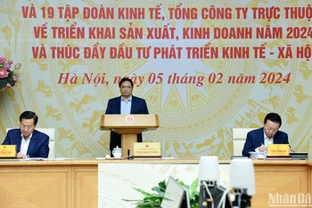 Thủ tướng Phạm Minh Chính dự và chỉ đạo tại buổi làm việc với Ủy ban Quản lý vốn Nhà nước tại doanh nghiệp và 19 tập đoàn, tổng công ty.
