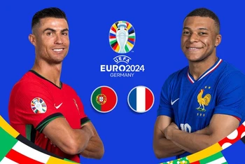 Hai cầu thủ Ronaldo và Mbappe.