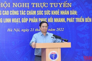 Thủ tướng Phạm Minh Chính phát biểu chỉ đạo hội nghị. (Ảnh: TRẦN HẢI)