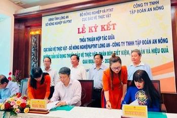 Cục Bảo vệ thực vật, Sở Nông nghiệp và Phát triển nông thôn tỉnh Long An và Công ty TNHH Tập đoàn An Nông ký thỏa thuận hợp tác. 