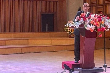 Tiến sĩ Đào Minh Quang phát biểu tại buổi lễ.