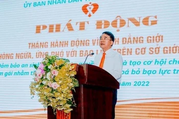 Phó Chủ tịch Ủy ban nhân dân thành phố Hải Phòng Lê Khắc Nam kêu gọi các cấp, các ngành, các địa phương thực hiện hành động vì bình đẳng giới. 