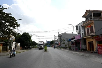 Hạ tầng giao thông nông thôn tại xã Kim Hoa, huyện Mê Linh. (Ảnh Duy Linh)