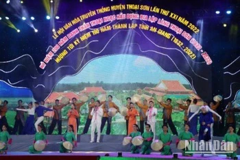 Lễ hội văn hóa truyền thống tại huyện Thoại Sơn trong chuỗi sự kiện 190 năm thành lập tỉnh.
