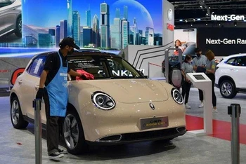 Một mẫu xe điện trưng bày tại Triển lãm ô-tô quốc tế Bangkok 2022.