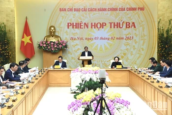 [Ảnh] Thủ tướng Phạm Minh Chính chủ trì Phiên họp thứ ba Ban Chỉ đạo cải cách hành chính của Chính phủ 