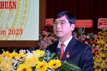 Bí Thư Tỉnh ủy Bình Thuận Dương Văn An phát biểu tại Lễ kỷ niệm.