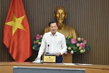 Phó Thủ tướng Lê Minh Khái đã chủ trì cuộc họp. (Ảnh: An Đăng)