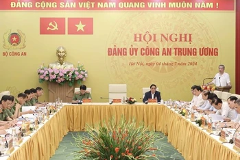 Chủ tịch nước Tô Lâm phát biểu tại hội nghị. Ảnh: Nhan Sáng-TTXVN