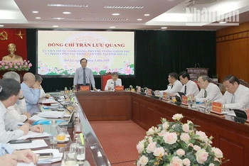 Phó Thủ tướng Chính phủ Trần Lưu Quang làm việc với Ban Thường vụ Tỉnh ủy Sơn La.