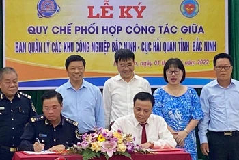 Cục Hải quan tỉnh Bắc Ninh và Ban Quản lý các Khu công nghiệp tỉnh Bắc Ninh ký Quy chế phối hợp.