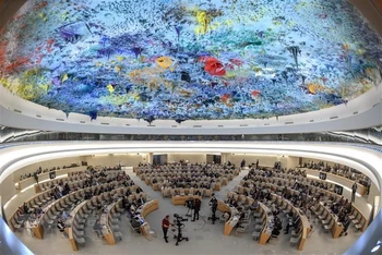 Một phiên họp của Hội đồng Nhân quyền Liên hợp quốc. (Nguồn: AFP/TTXVN)