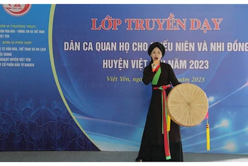 Huyện Việt Yên (Bắc Giang) chăm lo phát triển dân ca quan họ.