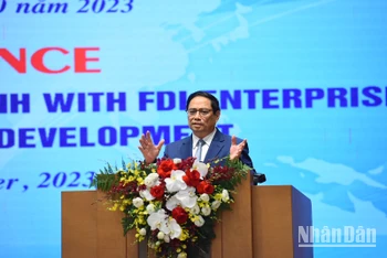 Thủ tướng Phạm Minh Chính phát biểu chỉ đạo và kết luận hội nghị.