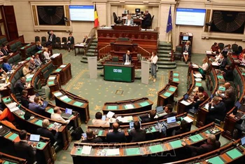 Quang cảnh phiên họp toàn thể Hạ viện Bỉ ngày 5/10/2023.
