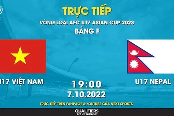 Trực tiếp: U17 Việt Nam chạm trán U17 Nepal