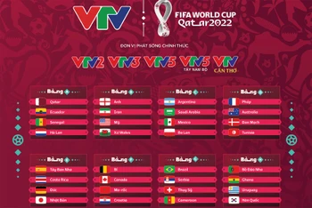 Lịch thi đấu và trực tiếp 64 trận đấu World Cup 2022 trên VTV