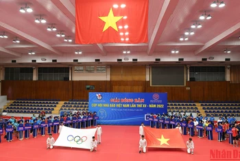 Toàn cảnh Giải Bóng bàn Cúp Hội Nhà báo Việt Nam lần thứ XV -năm 2022. (Ảnh: THÀNH ĐẠT)