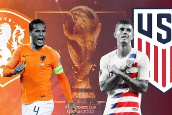 Hà Lan đối đầu Mỹ ở trận đấu đầu tiên vòng loại trực tiếp World Cup 2022. (Ảnh: KhelNow)